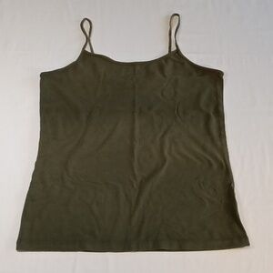 Time and Tru string strap top green size Large sleeveless